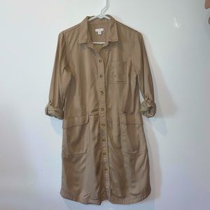 Khaki dress | Can be used as a jacket/cardigan